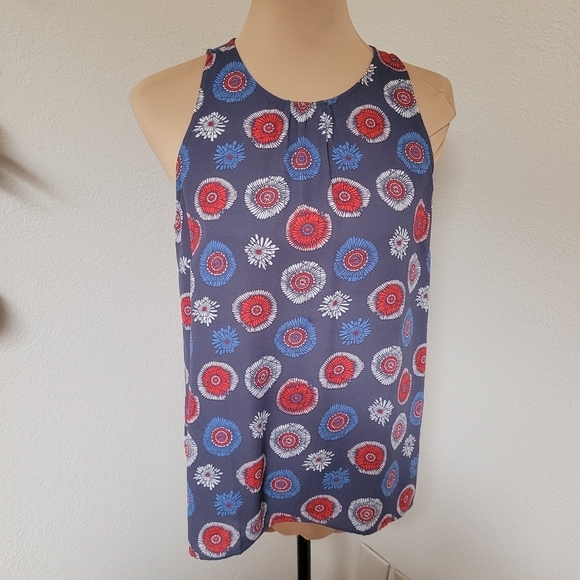 Loft Outlet Blue and Red Tank - Picture 1 of 5